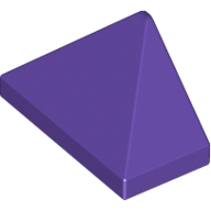 Lego Brick Sloped 45° 2 x 1 Triple with Inside Stud Holder / Dark Purple