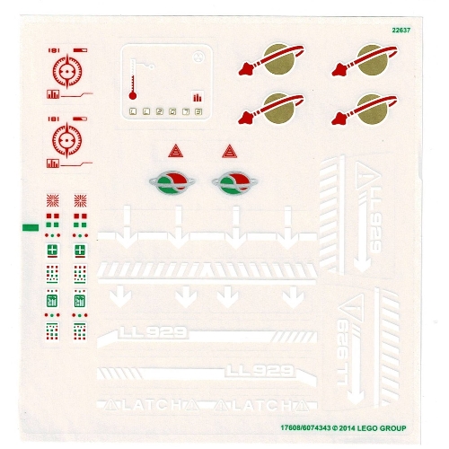 Lego Sticker Sheet for Set 70816-1