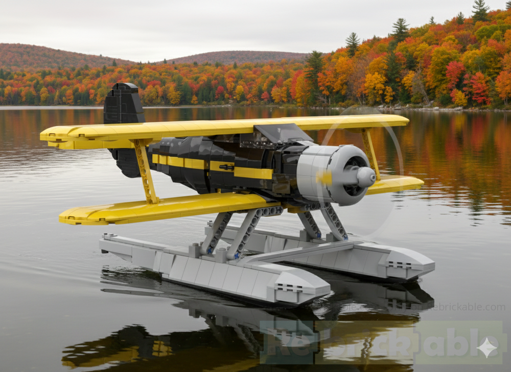 Lego Beechcraft SD17S Staggerwing Floatplane