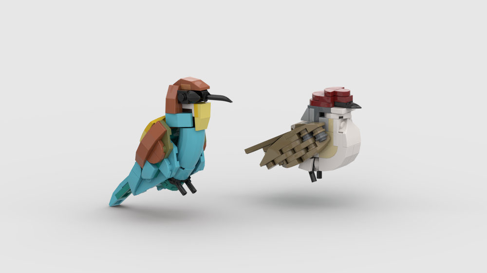 Lego Birds 6 - European Bee-Eater and Eurasian Blackcap