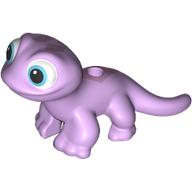 Lego Animal, Salamander with White/Medium Azure/Black Eyes print / Lavender