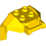 Lego Plate Special, 2 x 2 Studs and Handle, Closed Ends (Mech Chest Plate / Armor) / Yellow