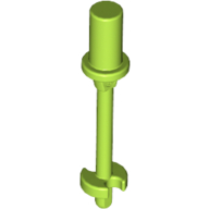 Lego Bar 3L with Handle, Stop Ring and Side Stops (Minifig Ski Pole) / Lime