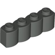 Lego Brick Special 1 x 4 Palisade [aka Log] / Dark Gray