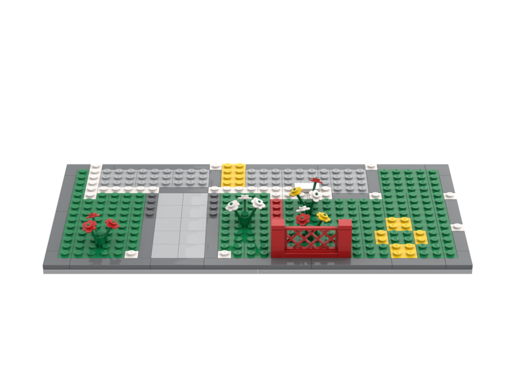 Lego Plate for LEGO Set 6376 - Breezeaway Cafe