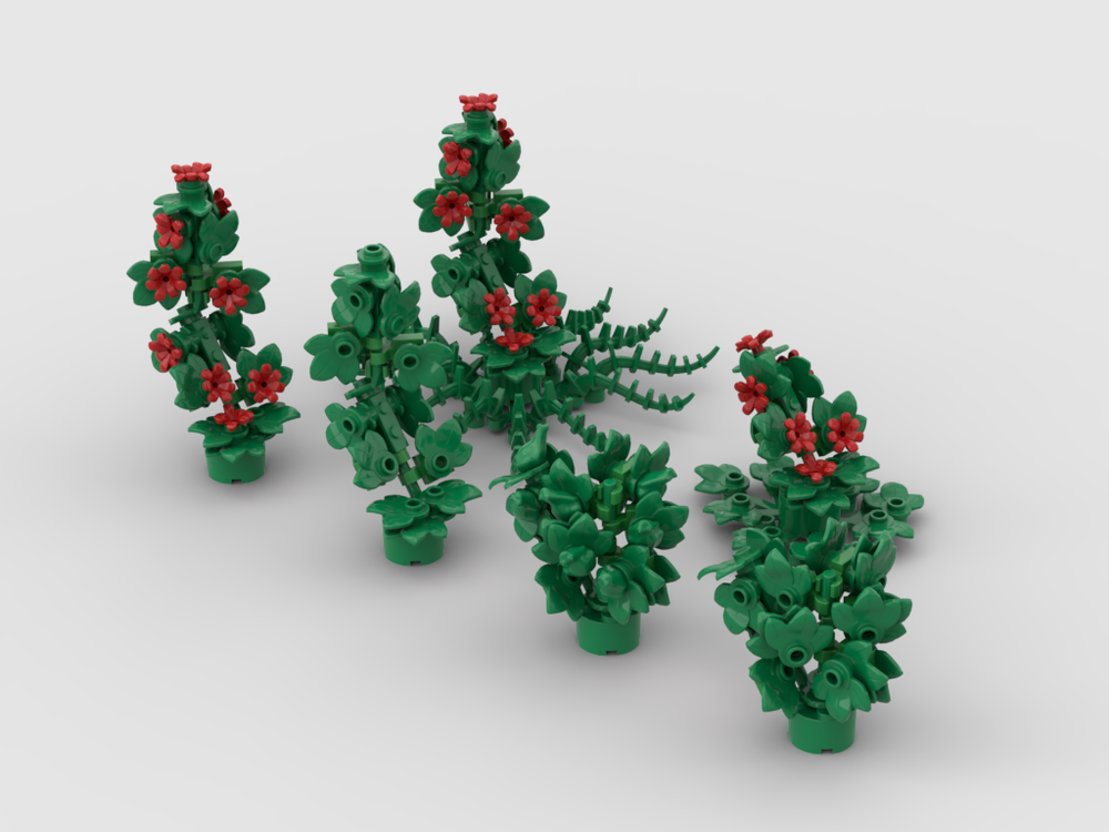 Lego Colorful Bushes #4 for modular models