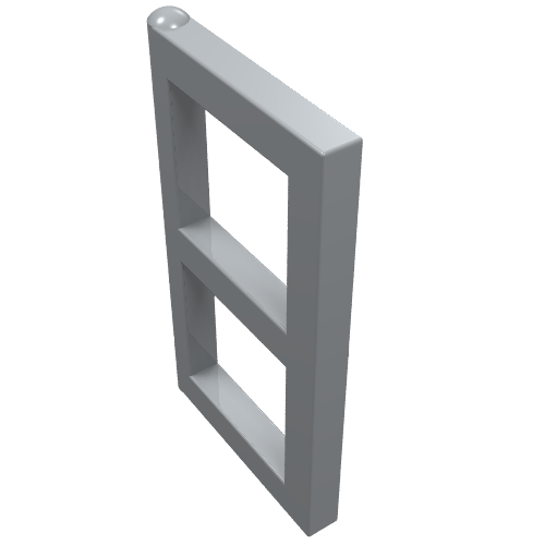 Lego Window 1 x 2 x 3 Pane / Light Bluish Gray