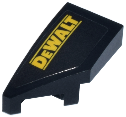 Lego Wedge 2 x 1 x 2/3 Left with Yellow 'DEWALT' Logo Pattern (Sticker) - Set 77251