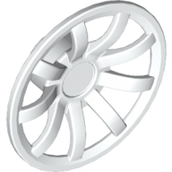 Lego Wheel Cover 9 Spoke - 24mm D. / White