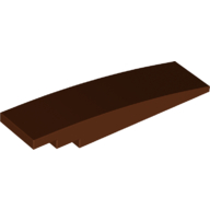 Lego Brick Curved 8 x 2 No Studs / Reddish Brown