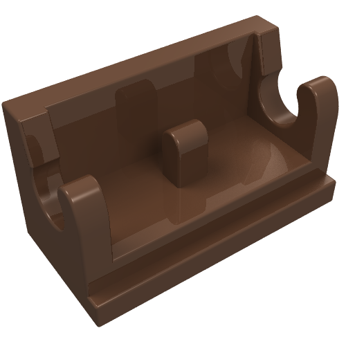 Lego Hinge Brick 1 x 2 Base / Brown