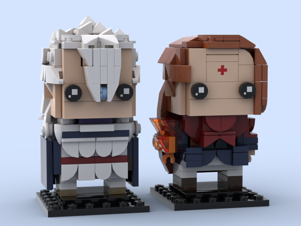 Lego Fuegoleon Vermillion & Nozel Silva - Black Clover BrickHeadz