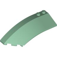 Lego Brick Wedged, Curved 8 x 3 x 2 Open Left / Sand Green