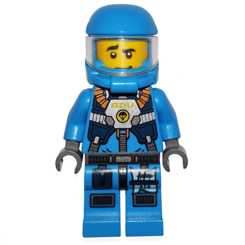 Lego ADU Trooper, Big Smile / Confused, with Jetpack
