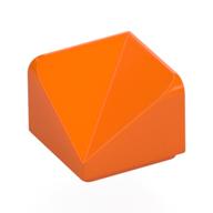 Lego Brick Sloped 30° 1 x 1 x 2/3 Double Concave / Orange