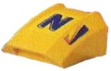 Lego Slope, Curved 2 x 2 Lip with Nesquik 'N' Pattern (Stickers) - Set 4299