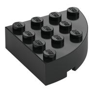 Lego Brick Round Corner 4 x 4 Full Brick / Black
