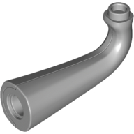 Lego Animal Body Part, Horn / Mammoth Trunk / Light Bluish Gray