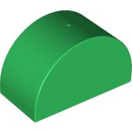 Lego Duplo Brick 2 x 4 x 2 Curved Top / Green