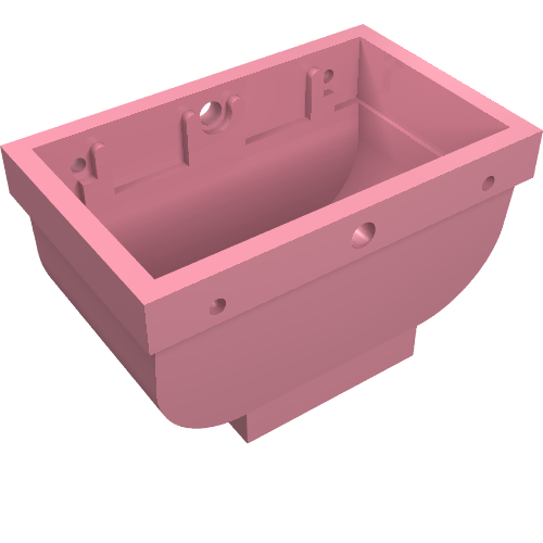 Lego Belville, Equipment, Basket 2 x 4 x 2 without Handle / Pink