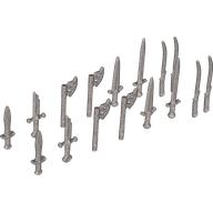 Lego Weapons Pack Lord Of The Rings [Complete Set] / Flat Silver