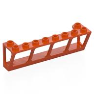 Lego Window 2 x 8 x 2 Boat / Reddish Orange