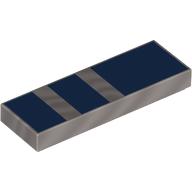 Lego Tile 1 x 3 with Dark Blue Rectangles Print