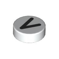 Lego Tile Round 1 x 1 with Large Black < Print