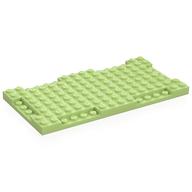 Lego Plate Special 8 x 16 x 2/3 with Six Recessed Edges / Yellowish Green