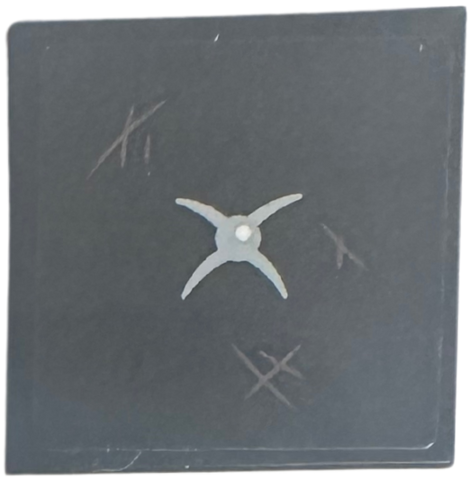 Lego Tile 2 x 2 with Cushion with Scratch Marks and Light Bluish Gray Button Pattern (Sticker) - Set 76781