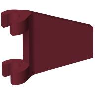 Lego Flag 2 x 2 Trapezoid with Flared Area between Clips / Dark Red