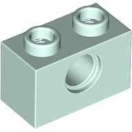 Lego Technic Brick 1 x 2 [1 Pin Hole] / Light Aqua