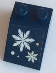 Lego Slope 33 3 x 2 with White Snowflakes Pattern (Sticker) - Set 41324