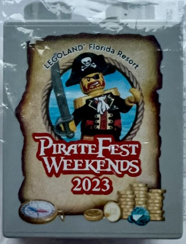 Lego Duplo, Brick 1 x 2 x 2 with LEGOLAND Florida Resort Pirate Fest Weekends 2023 Pattern