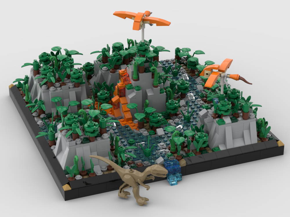 Lego Jurassic Environment Diorama