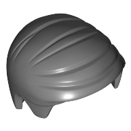 Lego Hair Smooth Combed Sideways / Dark Bluish Gray