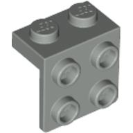Lego Bracket 1 x 2 - 2 x 2 / Light Gray