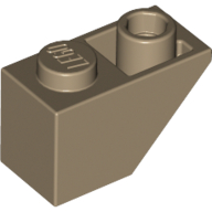 Lego Brick Sloped Inverted 45° 2 x 1 / Dark Tan