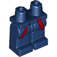 Lego Hips and Dark Blue Legs with Dark Red Lined Coattails Print / Dark Blue