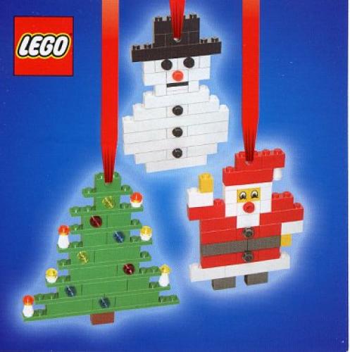 Lego Three Christmas Decorations - Santa Tree and Snowman