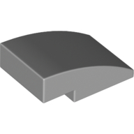 Lego Brick Curved 3 x 2 No Studs / Light Bluish Gray