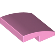 Lego Slope Curved 2 x 2 x 2/3 / Bright Pink
