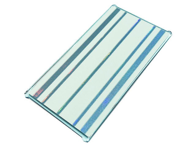 Lego Glass for Window 1 x 4 x 6 with Metallic Light Blue Ice Crystals, Lines Pattern (Sticker) - Set 43197
