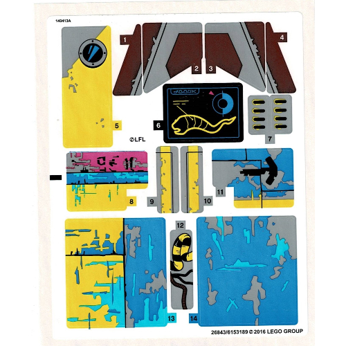 Lego Sticker Sheet for Set 75157-1