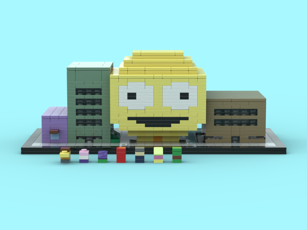 Lego Smiling Friends Building - Microscale