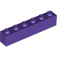 Lego Brick 1 x 6 / Dark Purple