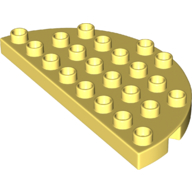 Lego Duplo Plate Round 4 x 8 Semi-Circle / Bright Light Yellow