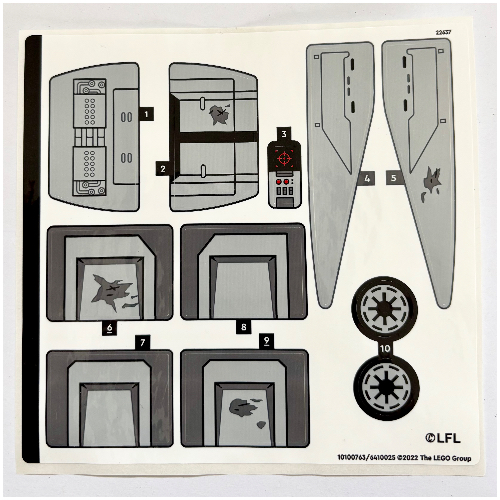 Lego Sticker Sheet for Set 75337-1 / [No Color/Any Color]