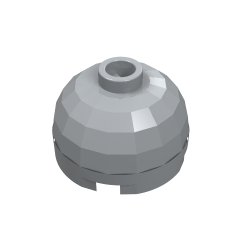 Lego Brick Round 2 x 2 Dome Top, Blocked Open Stud, Bottom Axle Holder / Light Bluish Gray