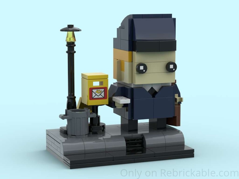 Lego Brick-built Postman